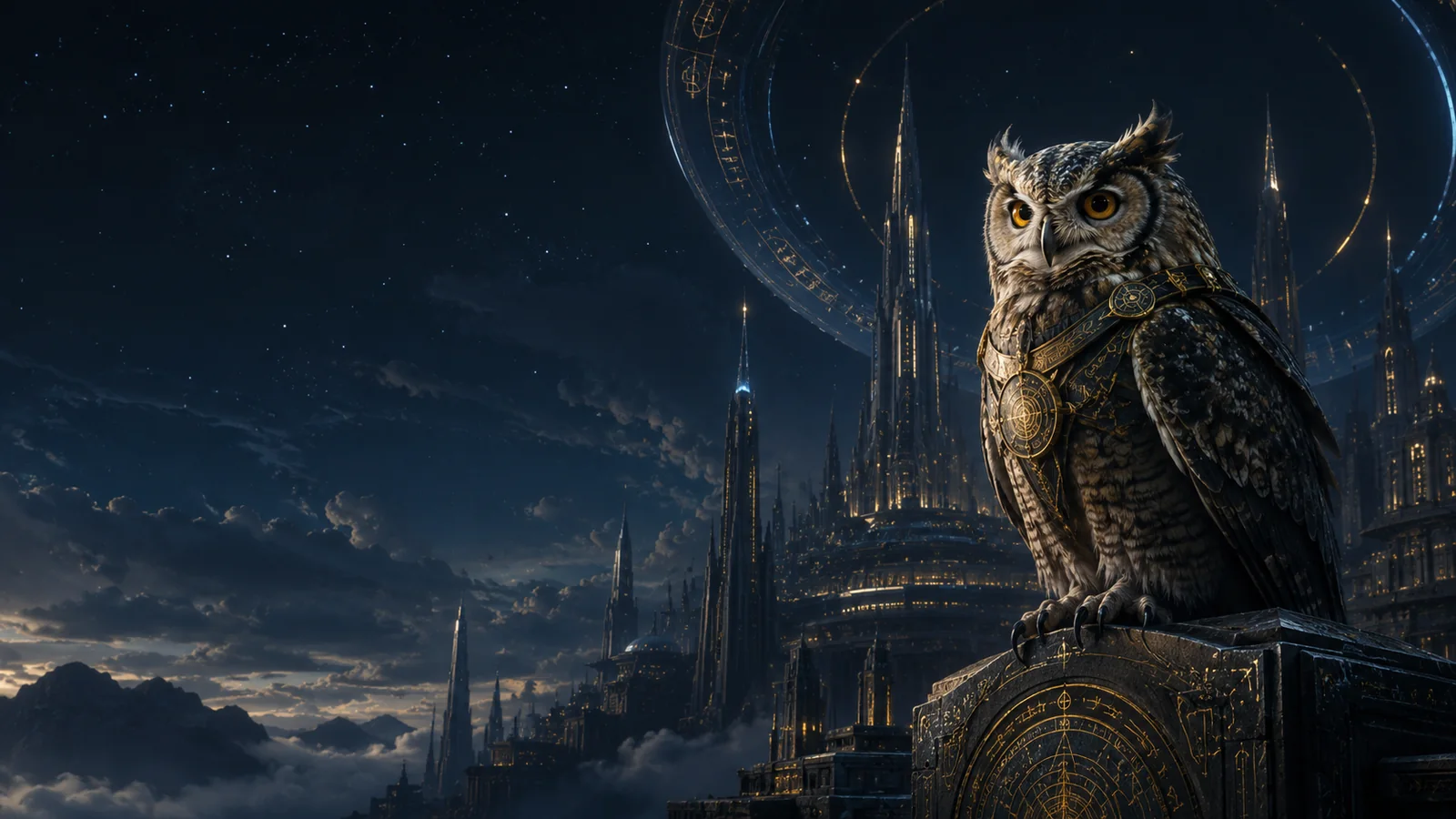 Nova guardian overlooking a dark Citadel Nexus skyline